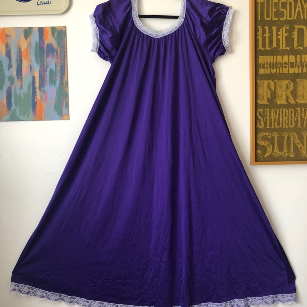 Vintage Silky Purple Nightgown